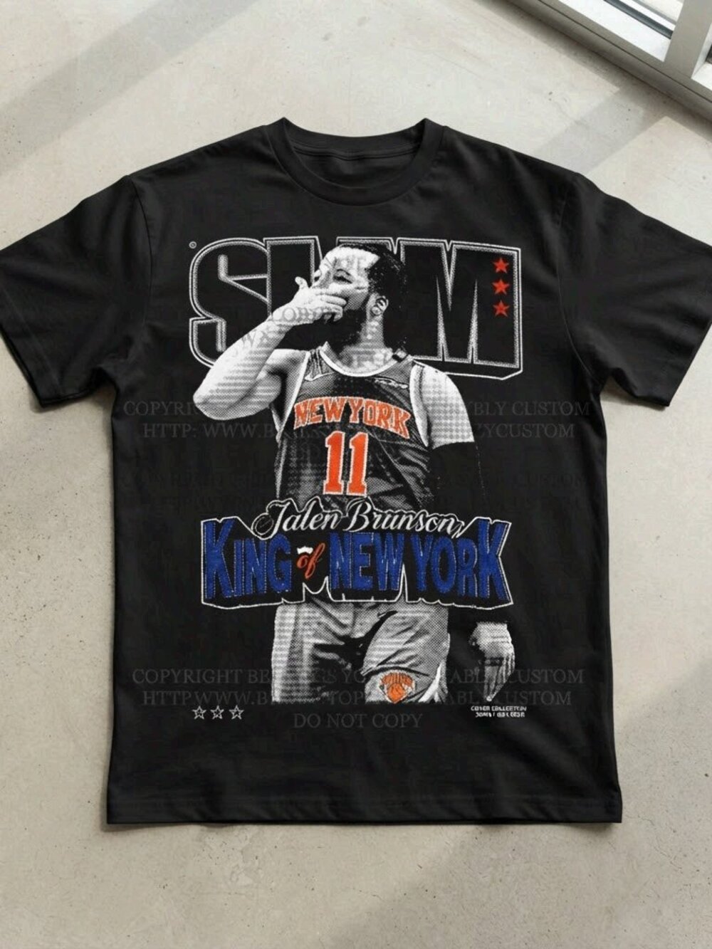 Slam Jalen Brunson Knicks Graphic T-Shirt, Vintage Basketball Fan Tee